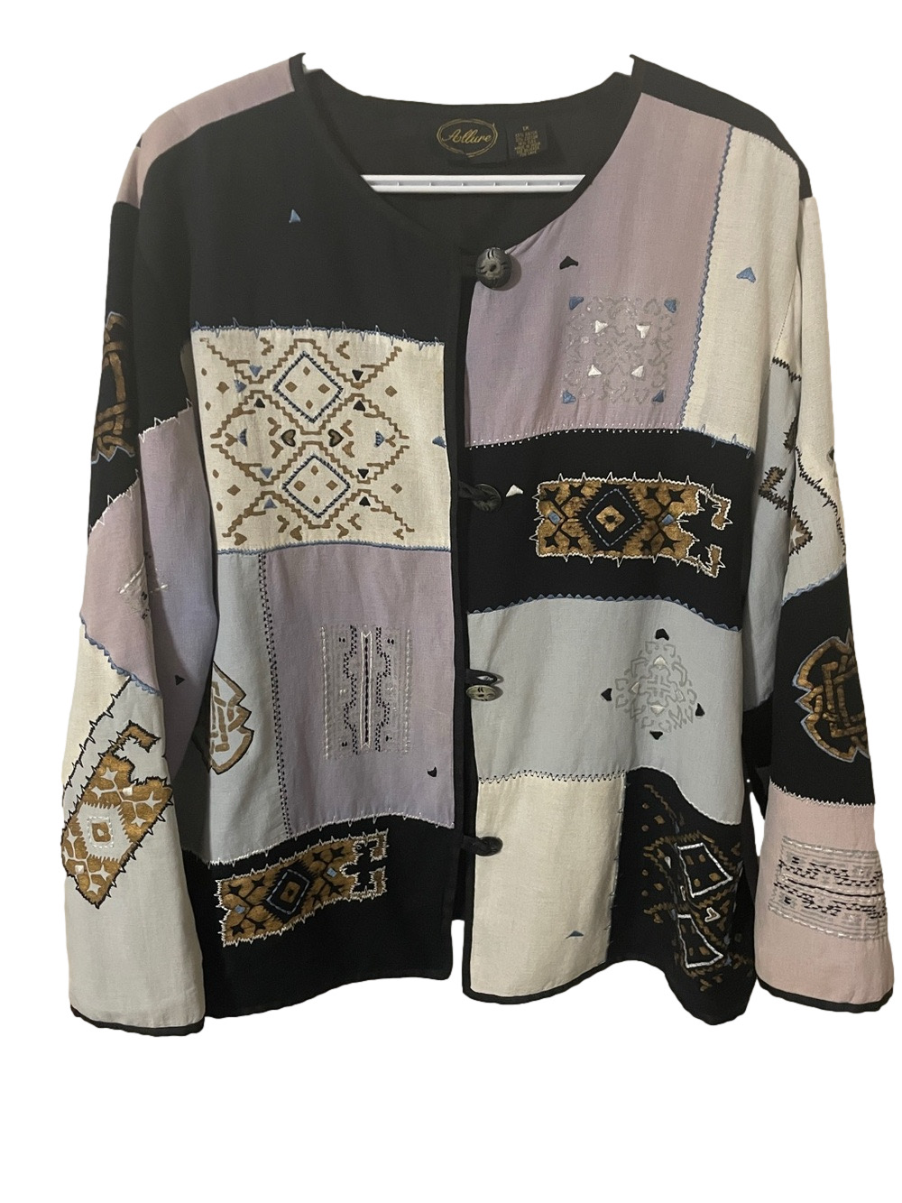 Allure Patchwork & Embroidered Jacket Size 1X